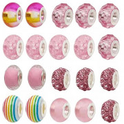 Бусины-шармы 20 шт (deVENTE) Pink Sunset розовые ассорти арт.8001204