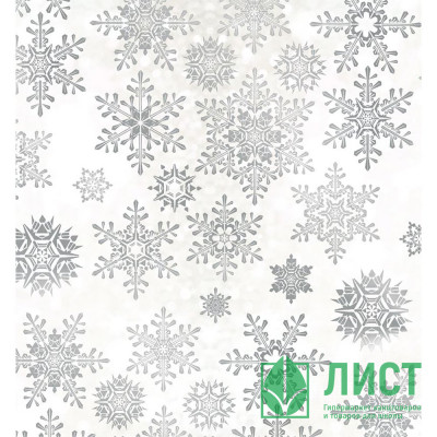 Бумага упаковочная 50*70см "Метель" цв.серебро арт.214-514 Бумага упаковочная 50*70см "Метель" цв.серебро арт.214-514