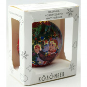 Украшение на ёлку стекло (форма Медальон) 06см "Пионерка" п/у арт.КУ-80-254060