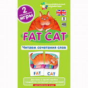 Карточки обучающие (Айрис) Англ5 Толстый кот Fat Cat Читаем сочетания слов 48 карточек арт 23726