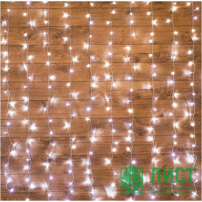 Гирлянда эл.д/дома занавес Дождь 2*3м 240LED (св.провод) цв.белый, без соединения арт.235-065 Гирлянда эл.д/дома занавес Дождь 2*3м 240LED (св.провод) цв.белый, без соединения арт.235-065