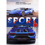 Записная книжка А5 твердая обложка 80 листов (Проф-Пресс) Синий спорткар арт.К80-5600