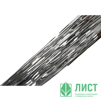 Дождь новогодний двуслойный прямой  20*100см цв.серебро Дождь новогодний двуслойный прямой  20*100см цв.серебро