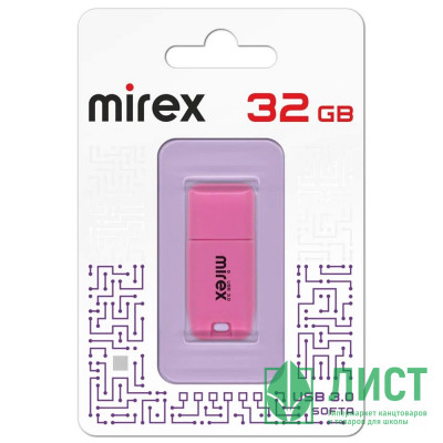 Флеш диск 32GB USB 3.0 Mirex Softa, розовый Флеш диск 32GB USB 3.0 Mirex Softa, розовый