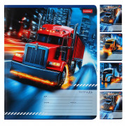 Тетрадь 18 листов клетка (Hatber) Super truck ассорти арт 18Т5В1