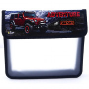 Папка школьная для тетрадей А5 на липучке (Оникс) Внедорожник красный арт.ПТ-45