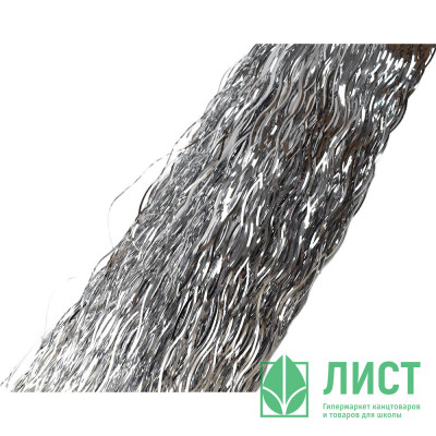 Дождь новогодний двуслойный &quot;Волна&quot; 20*500см цв.серебро Дождь новогодний двуслойный "Волна" 20*500см цв.серебро