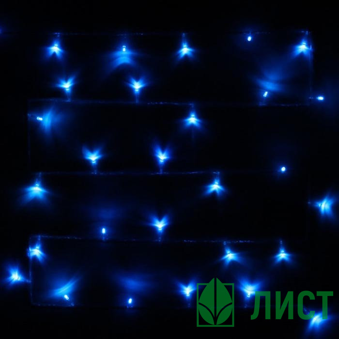 Гирлянда эл.д/дома точечная 16м 180LED цв.синий (светлый провод) 8реж. (можно соединять)IP-20 арт.125-017