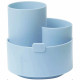 Органайзер настольный пластикиковый вращающийся (deVENTE)  Orbit 12x12,5x12 см цвет голубой арт.4102202