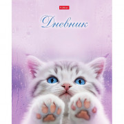 Дневник школьный твердая обложка (Hatber) Розовые лапки ламинация Soft-touch арт.40ДТ5лВ_33515