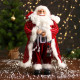 Игрушка декор. "Дед Мороз в полосатой шубе с фонариком и подарками" 47см арт.7856769