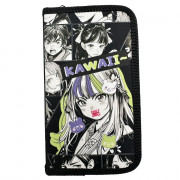 Пенал 1 отделение (CENTRUM) Аниме Smile 190х110мм арт.74207