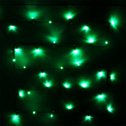 Гирлянда электрическая для дома точечная 7,5м 80LED цвет зеленый (зеленый провод) 8режимов арт.183-809