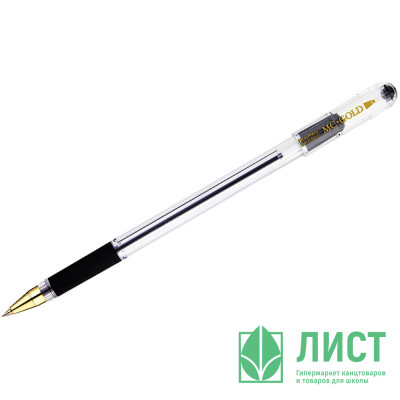 Ручка шариковая  прозрачный корпус  резиновый упор (MC Gold) черный, 0,5мм арт.ВМС01 (Ст.12/144/1728) Ручка шариковая  прозрачный корпус  резиновый упор (MC Gold) черный, 0,5мм арт.ВМС01 (Ст.12/144/1728)