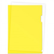 Папка-уголок А4 180мкм пластиковая  желтый