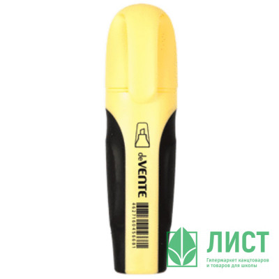 Маркер флуорисцентный  deVENTE  1-5мм скошенный, Пастель (Pastel) желтый, каучуковые вставки арт.5045900 (Ст.12) Маркер флуорисцентный  deVENTE  1-5мм скошенный, Пастель (Pastel) желтый, каучуковые вставки арт.5045900 (Ст.12)