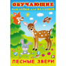 Книжка А5 с наклейками (Фламинго) Обучающие наклейки для малышей Лесные звери арт.30933