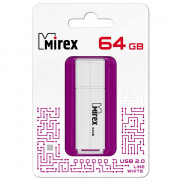Флеш диск 64GB USB 2.0 Mirex Line белый