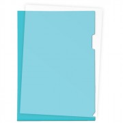 Папка-уголок А4 180мкм пластиковая  синий