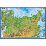 Карта России настенная 101*70 физическая 1:8 5 без лам арт КН036