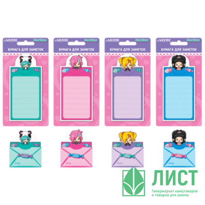 Клейкая бумага д/заметок 60*125 20л (deVENTE) NicoNico:-) арт.2010218 Клейкая бумага д/заметок 60*125 20л (deVENTE) NicoNico:-) арт.2010218