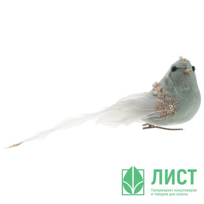 Украшение декор. на клипсе &quot;Птичка&quot; 00см цв.мятный арт.791055 Украшение декор. на клипсе "Птичка" 00см цв.мятный арт.791055