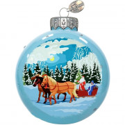 Шар стекло 06,5см (серия Символ года) "Тройка быстрая" п/уп. арт.КУ-65-254044