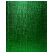 Тетрадь А5 клетка 48 листов бумвинил скоба (Hatber) Metallic Зеленая арт  48Т5бвВ1