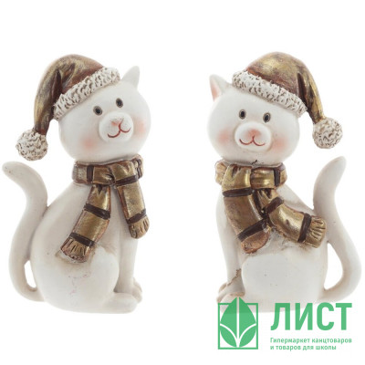 Статуэтка декоративная "Котёнок в шапочке и шарфе" 09см 2 вида арт.825218 Статуэтка декоративная "Котёнок в шапочке и шарфе" 09см 2 вида арт.825218