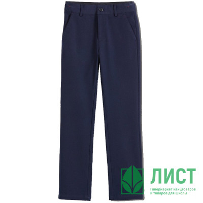 Брюки для мальчика (Deloras) классический силуэт арт.K71425 размер 34/134-46/170 цвет синий Брюки для мальчика (Deloras) классический силуэт арт.K71425 размер 34/134-46/170 цвет синий