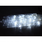 Гирлянда электрическая для дома фигурная 2,5м*20см 24LED "Сосулька" цвет белый (светлый провод) 8режимов арт.183-149