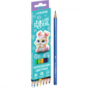 Карандаши цветные (deVENTE) Little Rabbit 6 цветов 2М 2,8 мм шестигранные арт.5021619