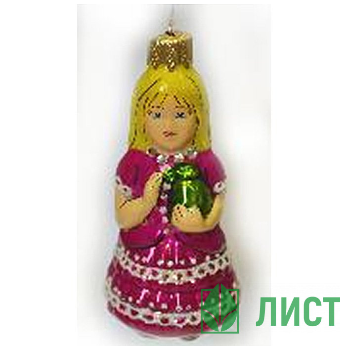 Украшение декоративное стекло 11см "Мальвина" п/у арт.ФУП-376/16