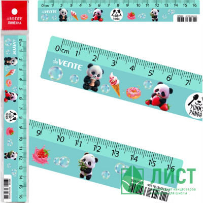 Линейка 16см (deVENTE) Yummy Panda с дизайном арт.5091522 Линейка 16см (deVENTE) Yummy Panda с дизайном арт.5091522