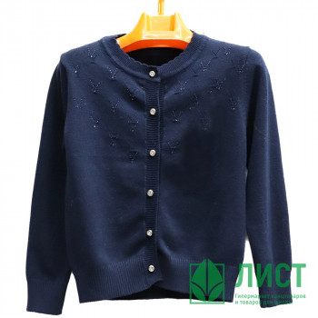 Кардиган для девочки (MMTS) арт.jcp-HLD2309-2 размер 30/122-42/158 цвет синий Кардиган для девочки (MMTS) арт.jcp-HLD2309-2 размер 30/122-42/158 цвет синий