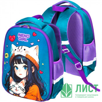 Ранец для девочек школьный (Attomex) Optima. NekoGirl 37x28x18см арт.7033502 Ранец для девочек школьный (Attomex) Optima. NekoGirl 37x28x18см арт.7033502
