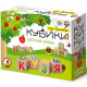 Игра настольная Кубики деревянные Цветные буквы 12  штук (ДК) арт.01714