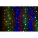 Гирлянда электрическая уличная занавес Дождь 2*2м 480LED цвет мульти (темный провод) арт.YS-114*