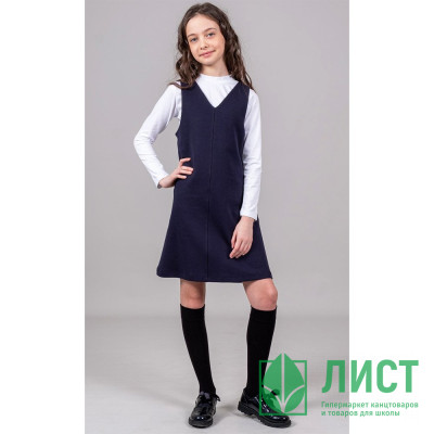 Сарафан для девочки (DMB) арт.5762 размер 36/140-44/164 цвет темно-синий Сарафан для девочки (DMB) арт.5762 размер 36/140-44/164 цвет темно-синий