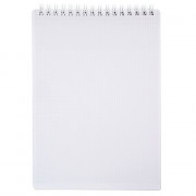 Блокнот А5 пластиковая обложка на гребне 80 листов (Hatber) VELVET Белый арт.80Б5В1гр_01631