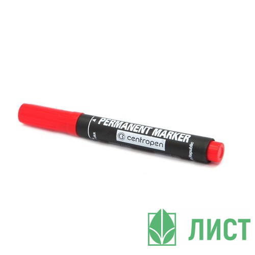Маркер перманентный CENTROPEN круглый 2,5мм красный арт.8566/К