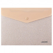 Папка-конверт на кнопке А5(180*240) 350мкм deVENTE Glitter plastic розовая арт.3071065