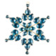 Украшение декоративное "Снежинка бирюзовая" 13см бирюзовый арт.10691