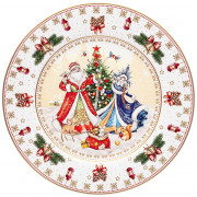 Тарелка "Дед Мороз и Снегурочка" 27см арт.85-1712