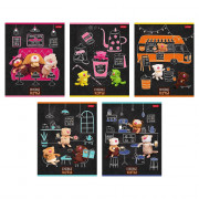 Тетрадь А5 клетка 48 листов скоба (Hatber) Кофейные коты скругленные углы ассорти арт.48Т5В1