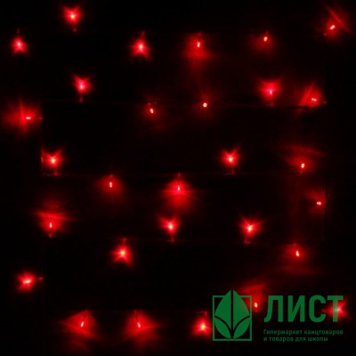 Гирлянда электрическая для дома точечная 24м 300LED цвет красный (светлый провод) 8режимов арт.128-006 Гирлянда электрическая для дома точечная 24м 300LED цвет красный (светлый провод) 8режимов арт.128-006