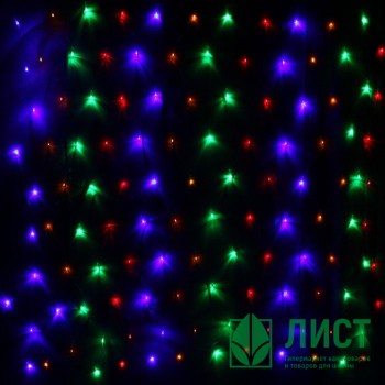 Гирлянда эл.д/дома сетка 2*1,5м 144LED цв.мульти (с.провод) 8режимов (можно соединить) арт.183-757 Гирлянда эл.д/дома сетка 2*1,5м 144LED цв.мульти (с.провод) 8режимов (можно соединить) арт.183-757