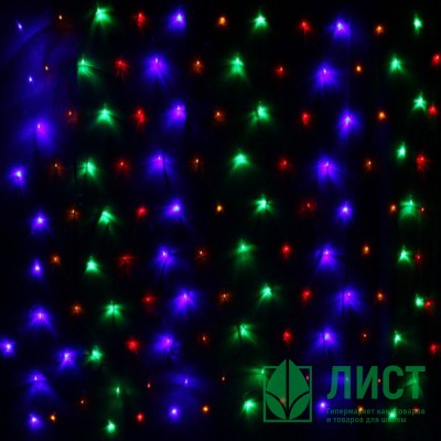 Гирлянда эл.д/дома сетка 2*1,5м 144LED цв.мульти (с.провод) 8режимов (можно соединить) арт.183-757 Гирлянда эл.д/дома сетка 2*1,5м 144LED цв.мульти (с.провод) 8режимов (можно соединить) арт.183-757