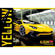 Альбом для рисования 40 листов скоба (Hatber) YELLOWsupercar арт 40А4В