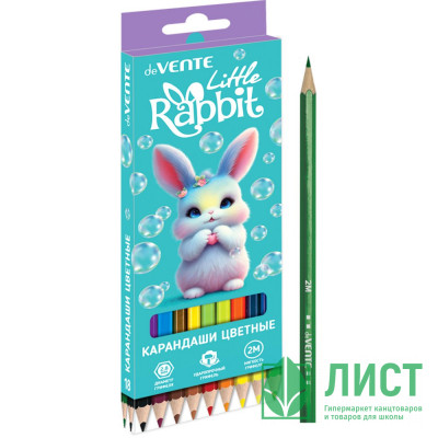 Карандаши цветные (deVENTE) Little Rabbit 18 цветов 2М 2,8 мм шестигранные арт.5023619 Карандаши цветные (deVENTE) Little Rabbit 18 цветов 2М 2,8 мм шестигранные арт.5023619